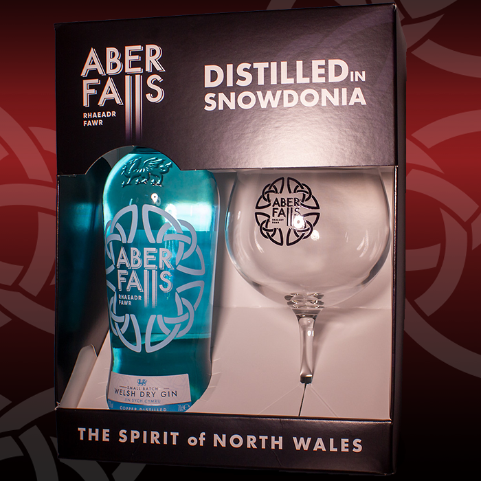 Aber Falls Welsh Dry Gin and Balloon Glass Gift Box